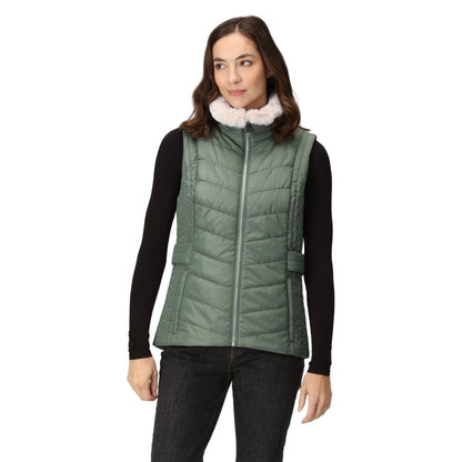 Dark Forest Green - Lifestyle - Regatta Womens-Ladies Wildrose Baffled Gilet