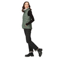 Dark Forest Green - Close up - Regatta Womens-Ladies Wildrose Baffled Gilet