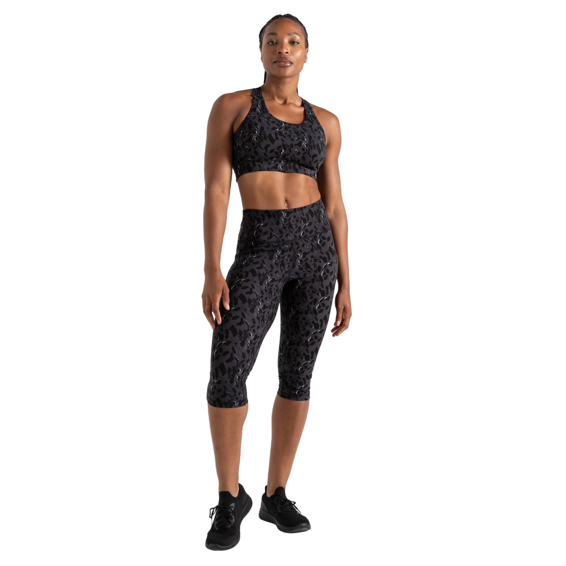Black - Lifestyle - Dare 2B Womens-Ladies Influential Dash Print 3-4 Leggings