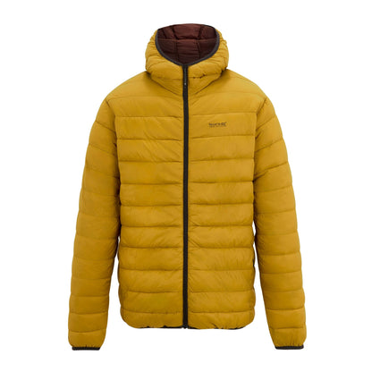 Wood Brown - Front - Regatta Mens Marizion Baffled Hooded Padded Jacket