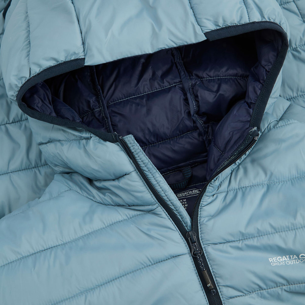 Dusky Blue - Pack Shot - Regatta Mens Marizion Baffled Hooded Padded Jacket