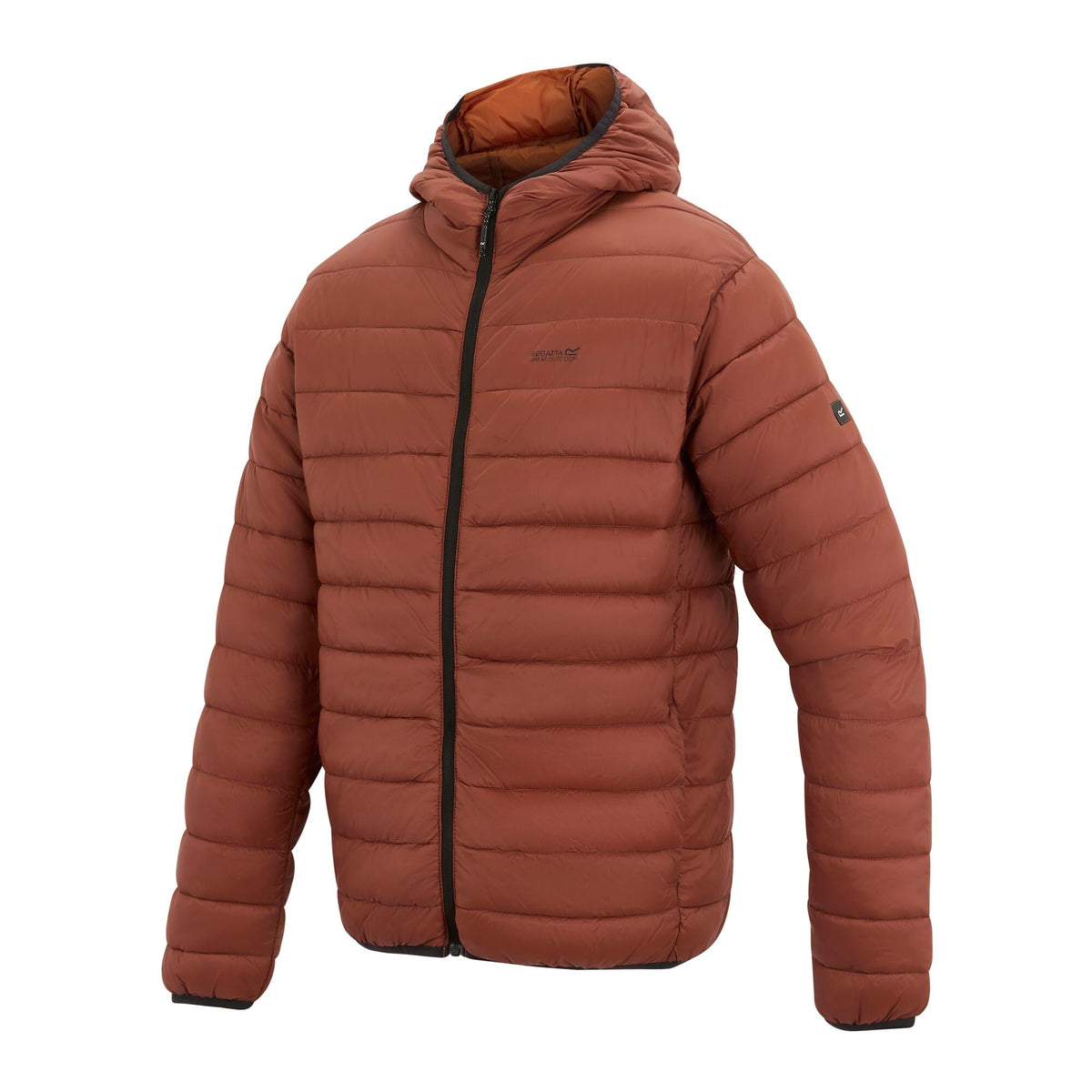 Burnt Henna - Side - Regatta Mens Marizion Baffled Hooded Padded Jacket