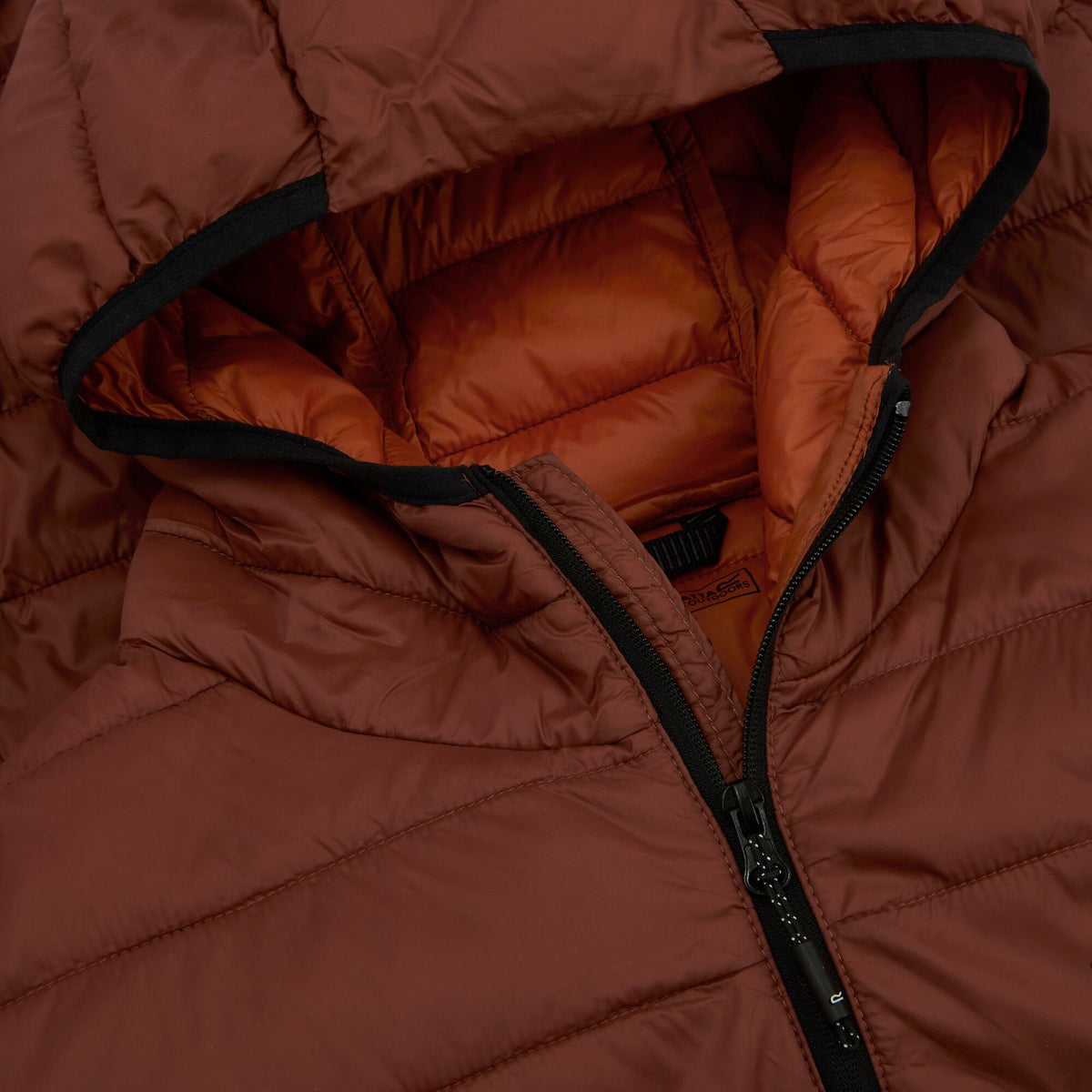 Burnt Henna - Pack Shot - Regatta Mens Marizion Baffled Hooded Padded Jacket