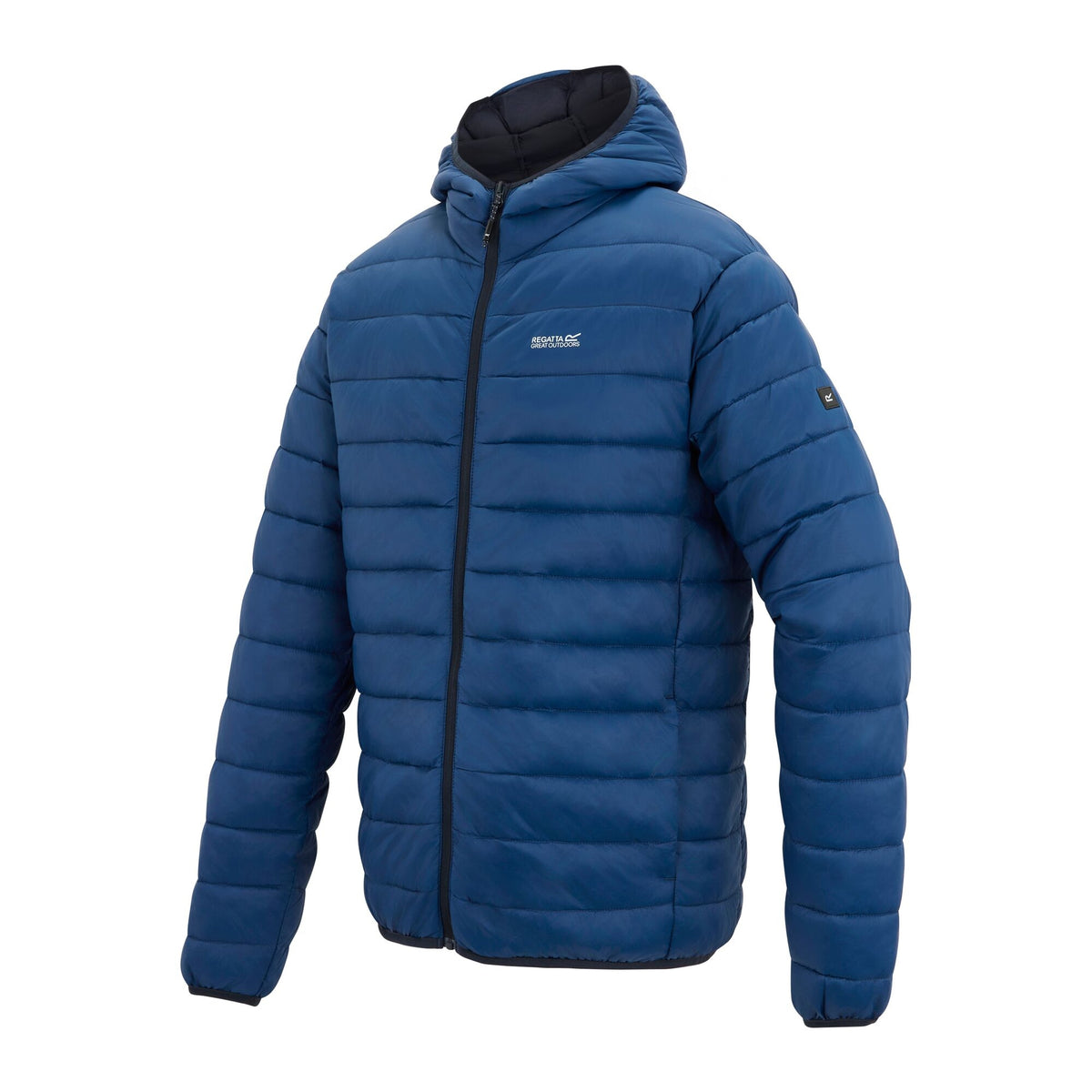 Aviator Blue - Side - Regatta Mens Marizion Baffled Hooded Padded Jacket