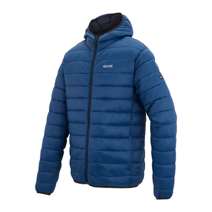Aviator Blue - Side - Regatta Mens Marizion Baffled Hooded Padded Jacket
