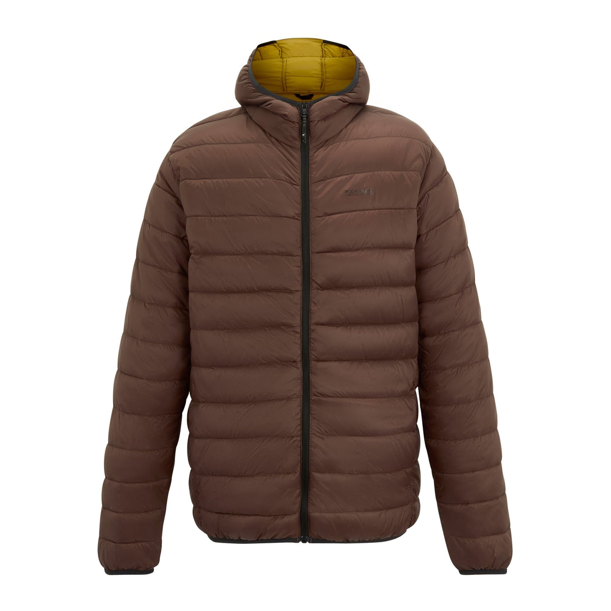 Coffee Grounds - Front - Regatta Mens Marizion Baffled Hooded Padded Jacket