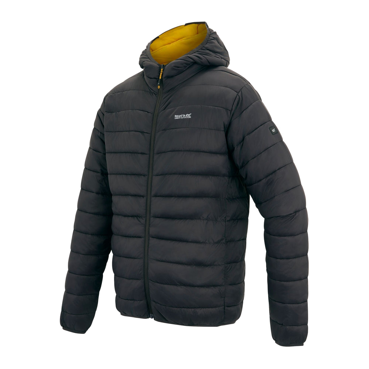 Ash-Sunset - Side - Regatta Mens Marizion Baffled Hooded Padded Jacket
