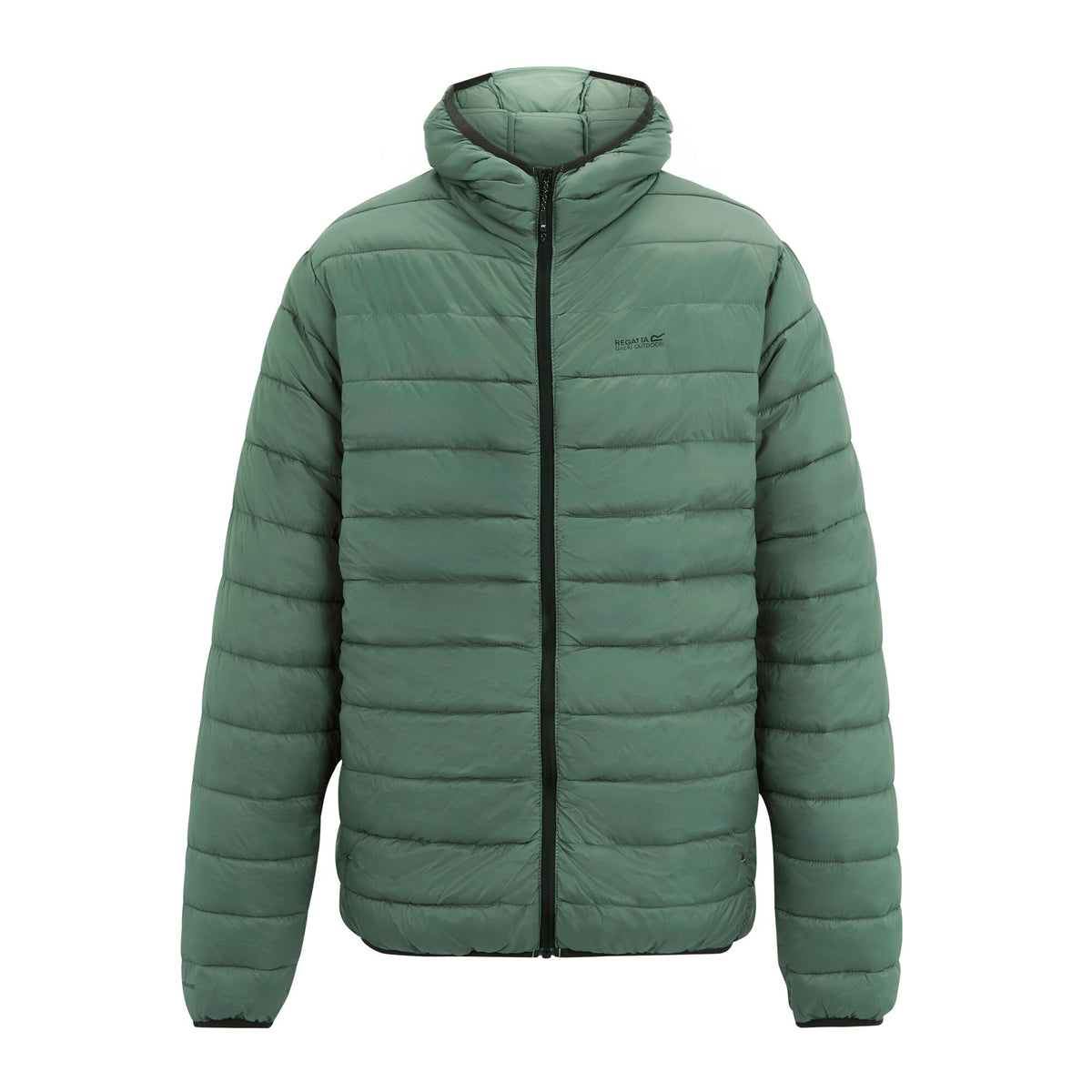 Dark Forest Green - Front - Regatta Mens Marizion Baffled Hooded Padded Jacket