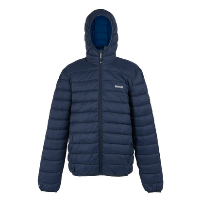 Navy-Olympian Blue - Front - Regatta Mens Marizion Baffled Hooded Padded Jacket