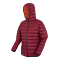 Dark Maroon - Side - Regatta Mens Marizion Baffled Hooded Padded Jacket