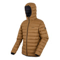 Nut Brown - Side - Regatta Mens Marizion Baffled Hooded Padded Jacket