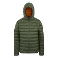 Olive Green - Front - Regatta Mens Marizion Baffled Hooded Padded Jacket