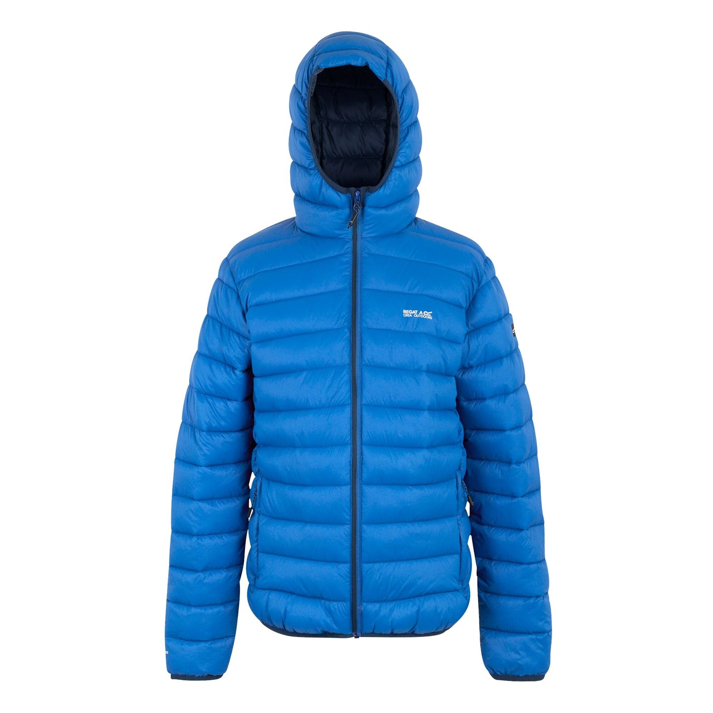 Blue - Front - Regatta Mens Marizion Baffled Hooded Padded Jacket