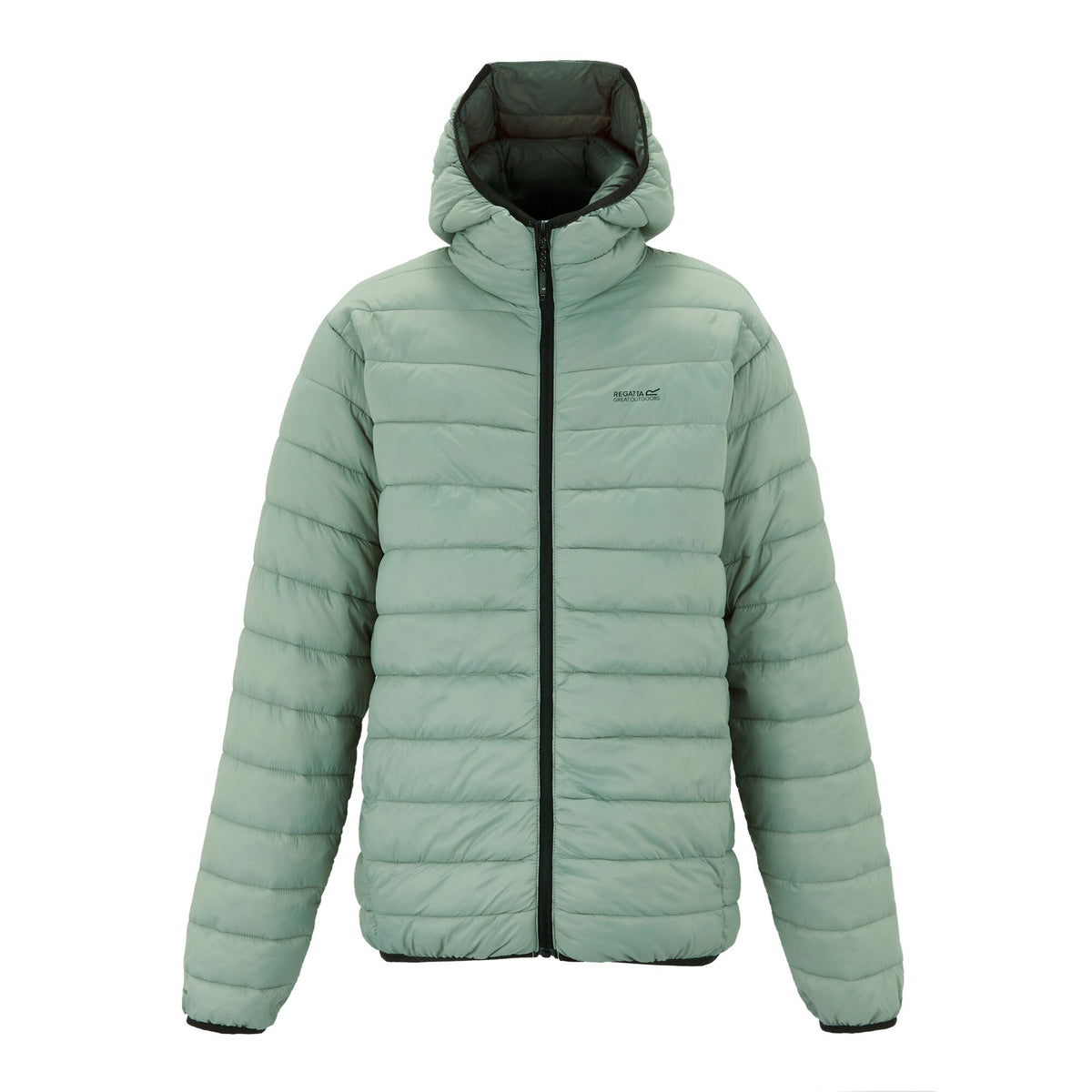 Glacier Green - Front - Regatta Mens Marizion Baffled Hooded Padded Jacket