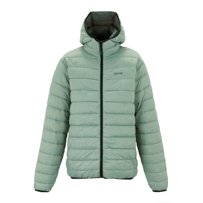 Glacier Green - Front - Regatta Mens Marizion Baffled Hooded Padded Jacket