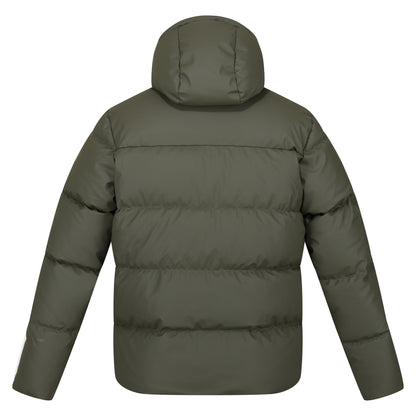 Dark Khaki - Back - Regatta Mens Saltern Padded Jacket
