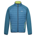 Moroccan Blue-Citron Lime - Front - Regatta Mens Clumber IV Full Zip Hybrid Jacket