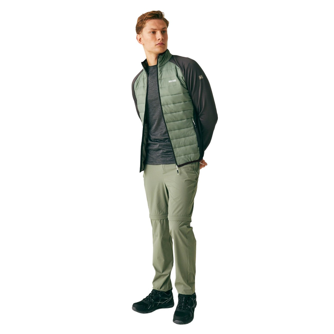 Agave Green-Ash - Side - Regatta Mens Clumber IV Full Zip Hybrid Jacket