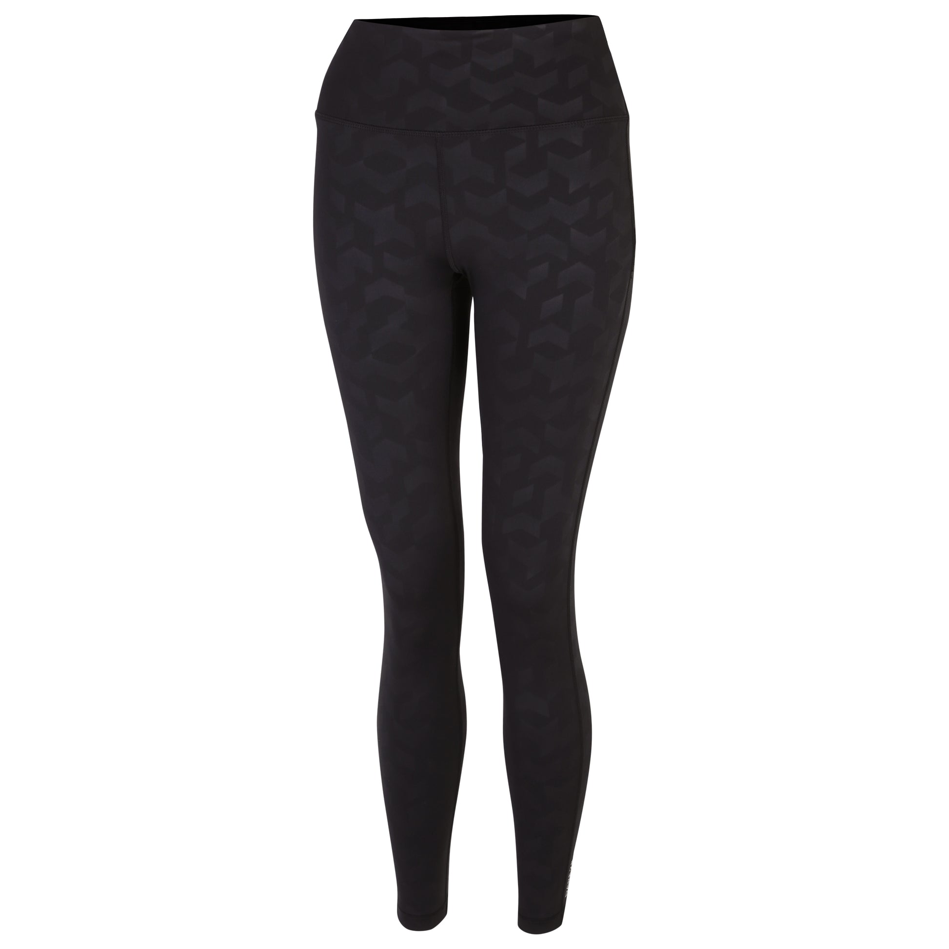 Black - Side - Dare 2B Womens-Ladies Influential Chevron 7-8 Leggings