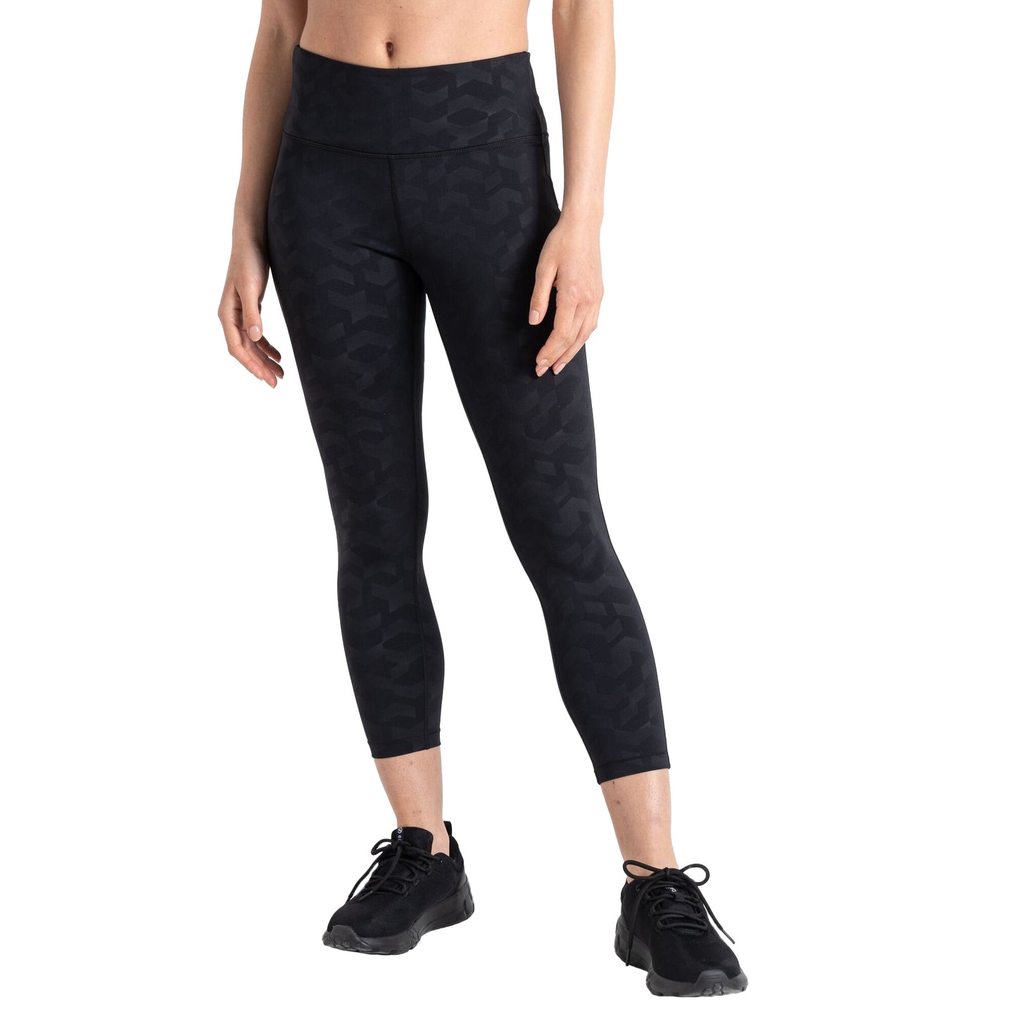Black - Lifestyle - Dare 2B Womens-Ladies Influential Chevron 7-8 Leggings