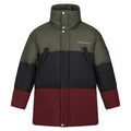 Dark Khaki-Black - Front - Regatta Mens Christian Lacroix Barbegal Baffled Padded Jacket