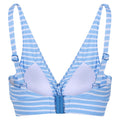 Elysium Blue-White - Back - Regatta Womens-Ladies Paloma Stripe Textured Bikini Top