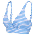 Elysium Blue-White - Side - Regatta Womens-Ladies Paloma Stripe Textured Bikini Top