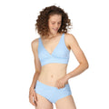 Elysium Blue-White - Pack Shot - Regatta Womens-Ladies Paloma Stripe Textured Bikini Top