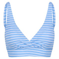 Elysium Blue-White - Front - Regatta Womens-Ladies Paloma Stripe Textured Bikini Top