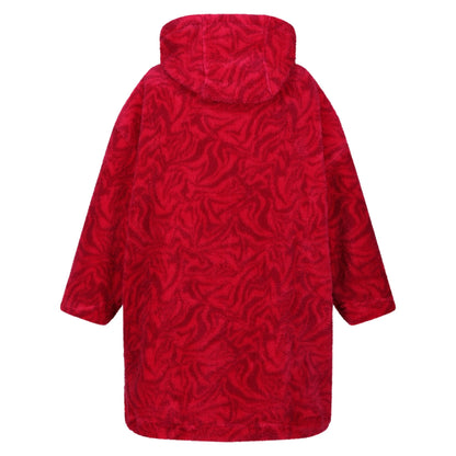 Pink Potion - Back - Regatta Childrens-Kids Cosy Zebra Print Poncho