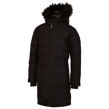 Black - Side - Dare 2B Girls Striking III Quilted Parka