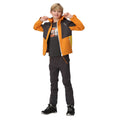 Orange Pepper-Seal Grey - Close up - Regatta Childrens-Kids Haydenbury Soft Shell Jacket