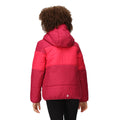 Berry Pink-Pink Potion - Pack Shot - Regatta Childrens-Kids Lofthouse VII Terrain Print Padded Jacket