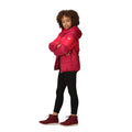 Berry Pink-Pink Potion - Close up - Regatta Childrens-Kids Lofthouse VII Terrain Print Padded Jacket