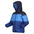 Navy-Strong Blue - Side - Regatta Childrens-Kids Lofthouse VII Terrain Print Padded Jacket