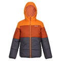 Orange Pepper-Burnt Copper - Front - Regatta Childrens-Kids Lofthouse VII Terrain Print Padded Jacket
