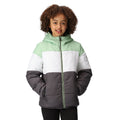 Quiet Green-White - Lifestyle - Regatta Childrens-Kids Lofthouse VII Terrain Print Padded Jacket