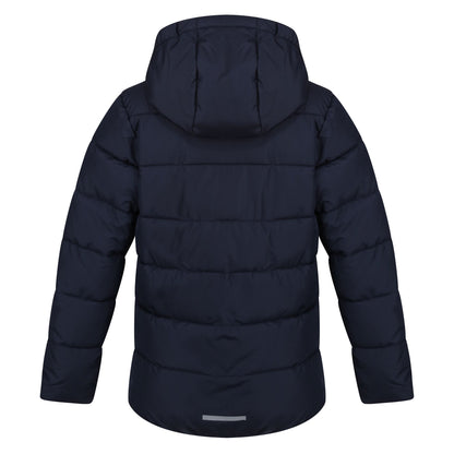 Navy-New Royal - Back - Regatta Professional Childrens-Kids Thermal Padded Jacket