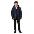 Navy-New Royal - Pack Shot - Regatta Professional Childrens-Kids Thermal Padded Jacket