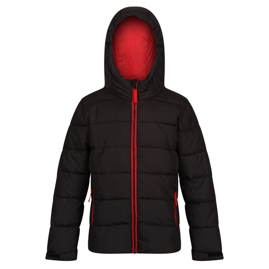 Black-Classic Red - Front - Regatta Professional Childrens-Kids Thermal Padded Jacket