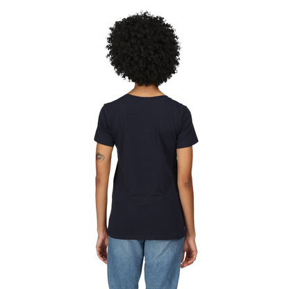 Navy - Close up - Regatta Womens-Ladies Filandra VII Heart T-Shirt