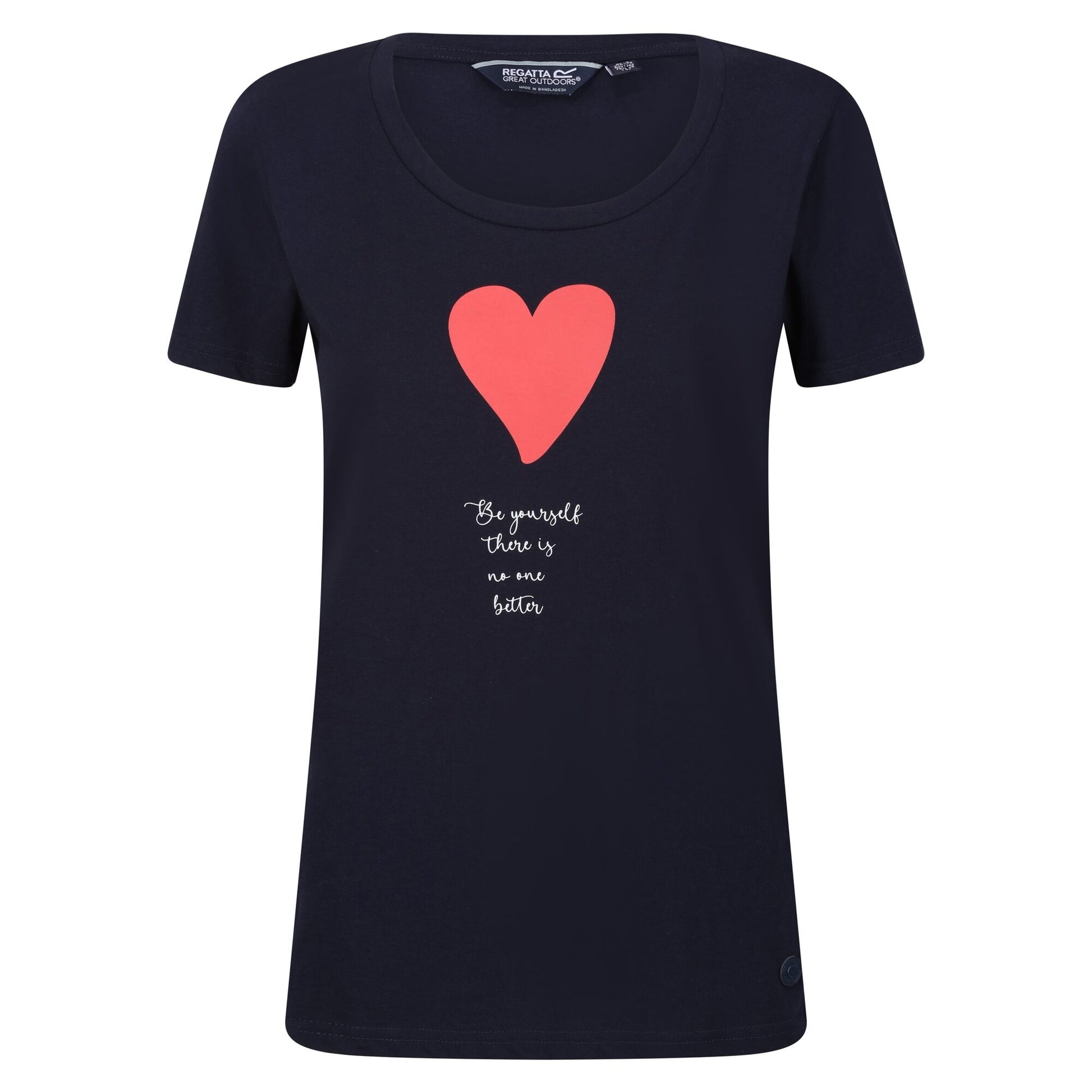 Navy - Front - Regatta Womens-Ladies Filandra VII Heart T-Shirt