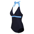 Navy-Elysium Blue - Side - Regatta Womens-Ladies Flavia Contrast One Piece Swimsuit