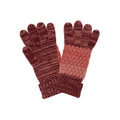 Mineral Red-Cabernet - Front - Regatta Womens-Ladies Frosty VII Winter Gloves