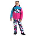 Swedish Blue-Quiet Blue - Close up - Dare 2B Childrens-Kids Humour II Abstract Mountain Ski Jacket