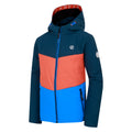 Athletic Blue-Orange Rust - Side - Dare 2B Childrens-Kids Jolly Padded Jacket