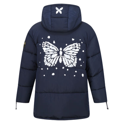 Navy - Back - Regatta Womens-Ladies Christian Lacroix Gallican Baffled Padded Jacket