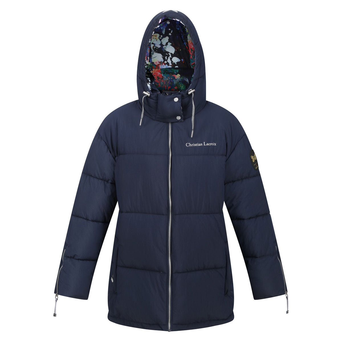 Navy - Front - Regatta Womens-Ladies Christian Lacroix Gallican Baffled Padded Jacket