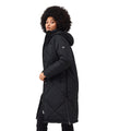 Black - Pack Shot - Regatta Womens-Ladies Cambrie Quilted Longline Padded Jacket