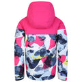 Pure Pink-Quiet Blue - Back - Dare 2B Childrens-Kids Liftie Abstract Mountain Ski Jacket